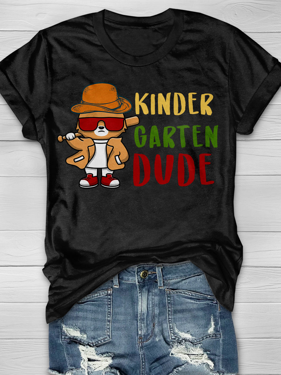 Kinder Dude Print Graphic T-shirts