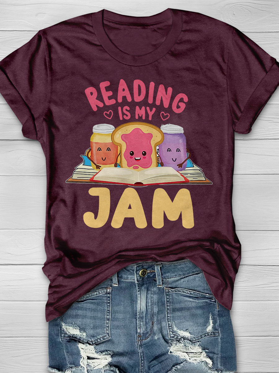Reading Is My Jam Print Graphic T-shirts