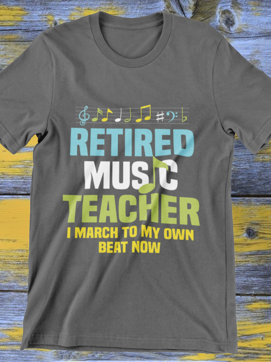 Retired Music Teacher Graphic T-shirt