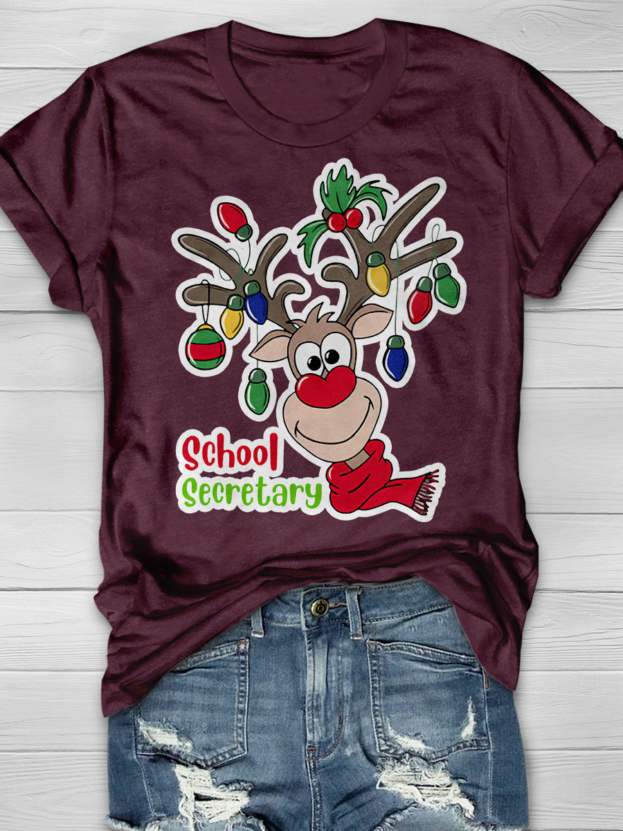School Secretary Print Graphic T-shirts