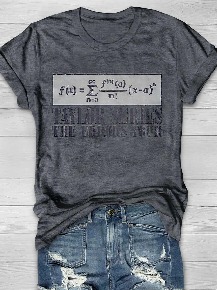 Taylor Series The Errors Tour Print Short Sleeve T-shirt