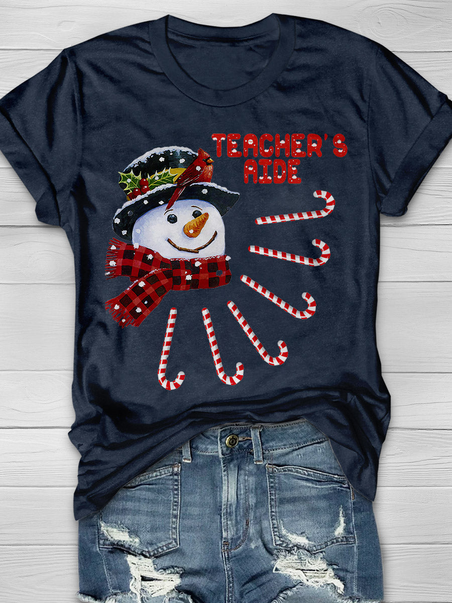 Teacher's Aide Print Graphic T-shirts