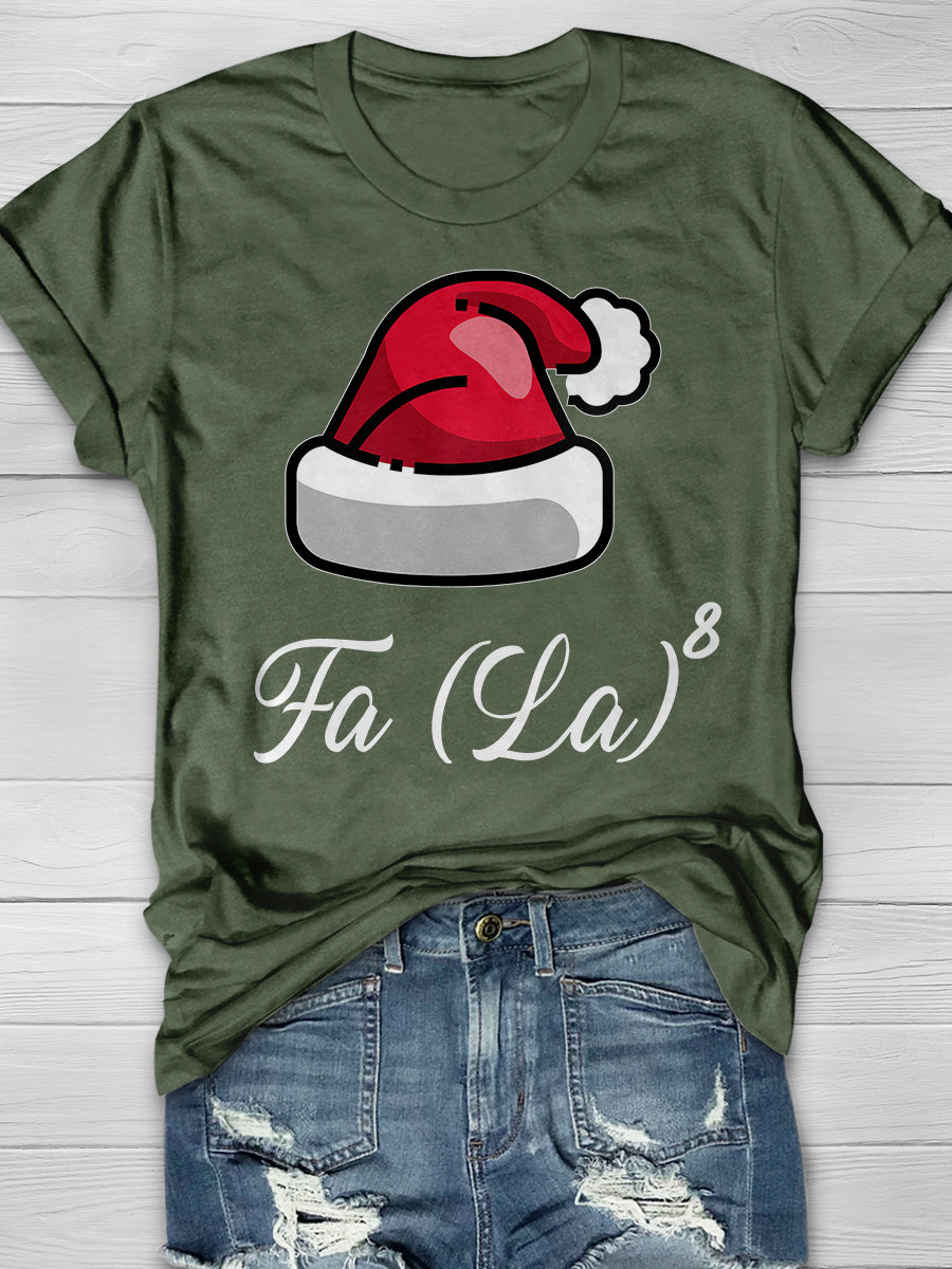 Fa La La La La... Math Teacher Christmas Print Graphic T-shirts