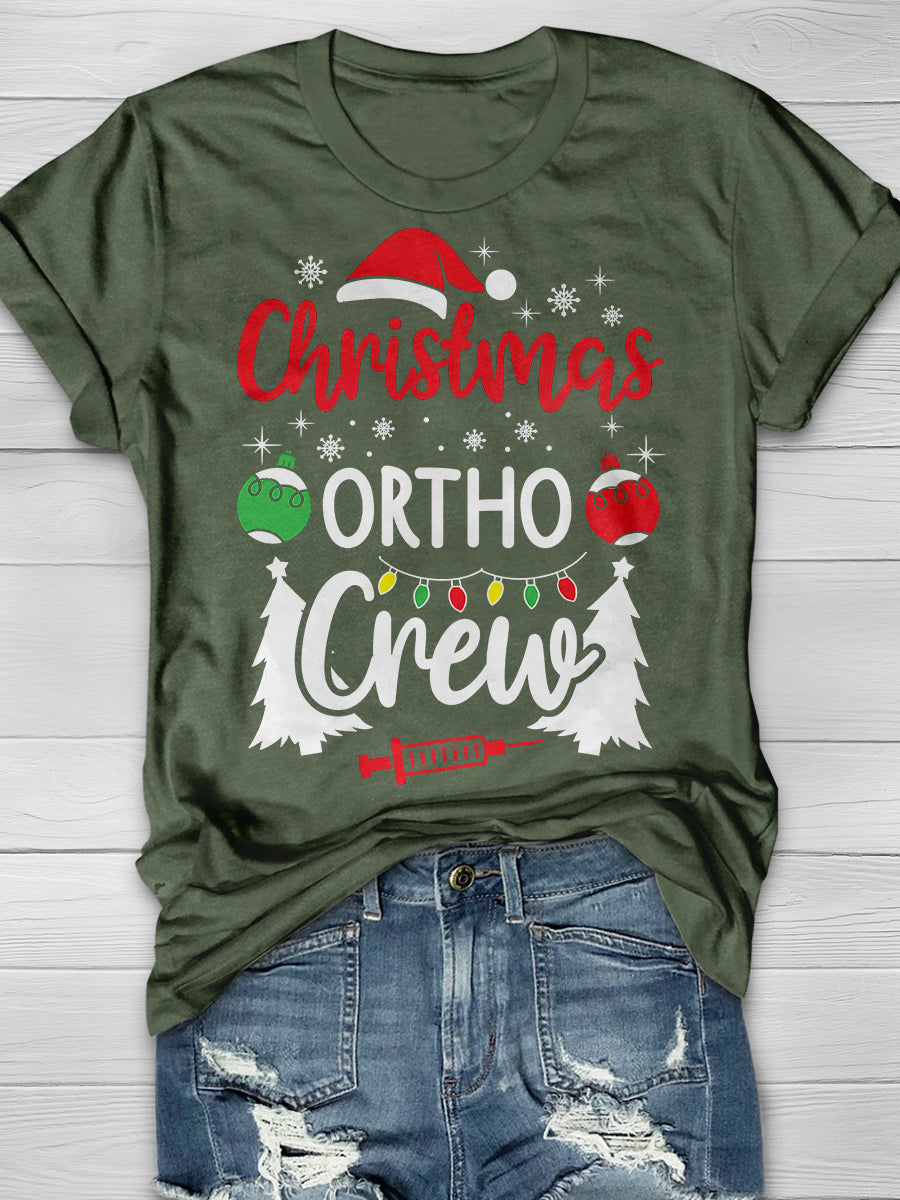 Christmas Ortho Crew Print Short Sleeve T-shirt