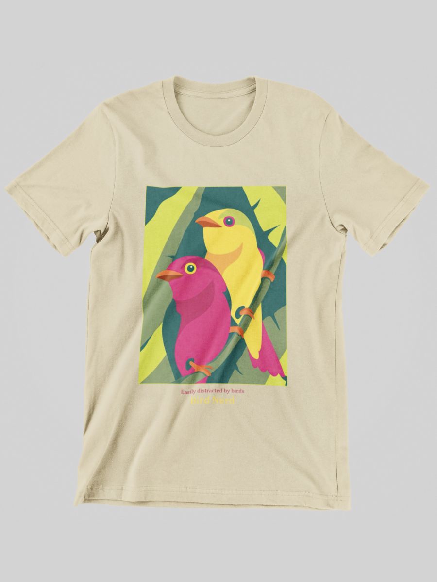Two Birds Sitting on a Branch Graphic T-shirt