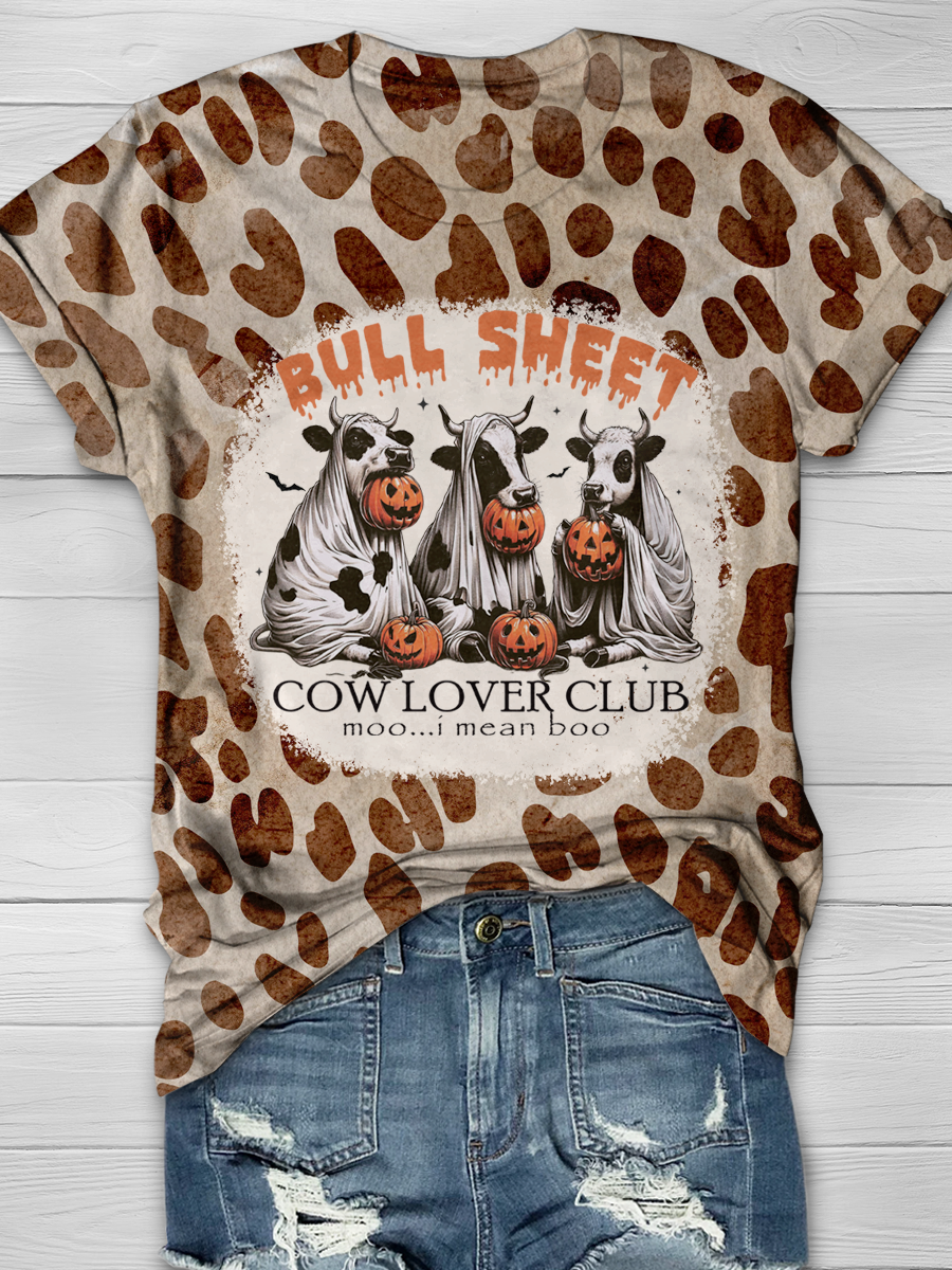 Bull Sheet Funny Halloween Cheetah Print T-shirts