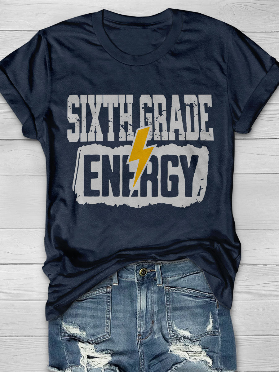 Sixth Grade Teacher Print Short Sleeve T-shirt