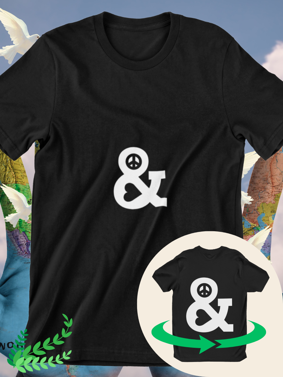 Peace& Love Sign Graphic T-shirts