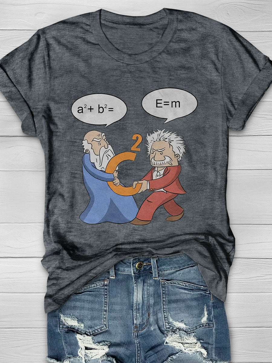 Funny Scientist Nerdy Science Print Short Sleeve T-shirt