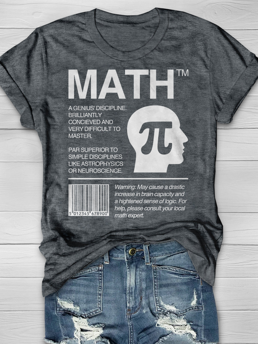 Math Package - Math Teacher Print Graphic T-shirts