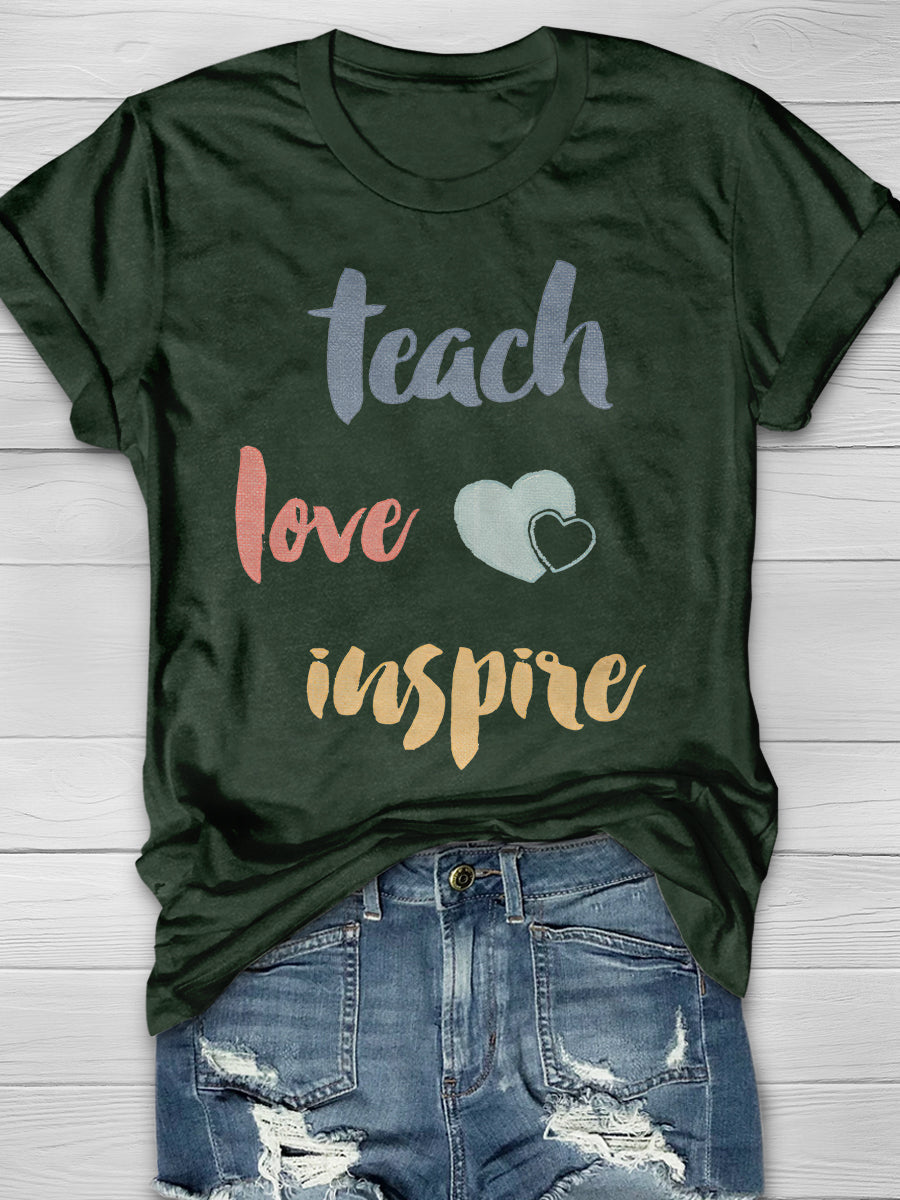 Teacher Inspiration Print Graphic T-shirts