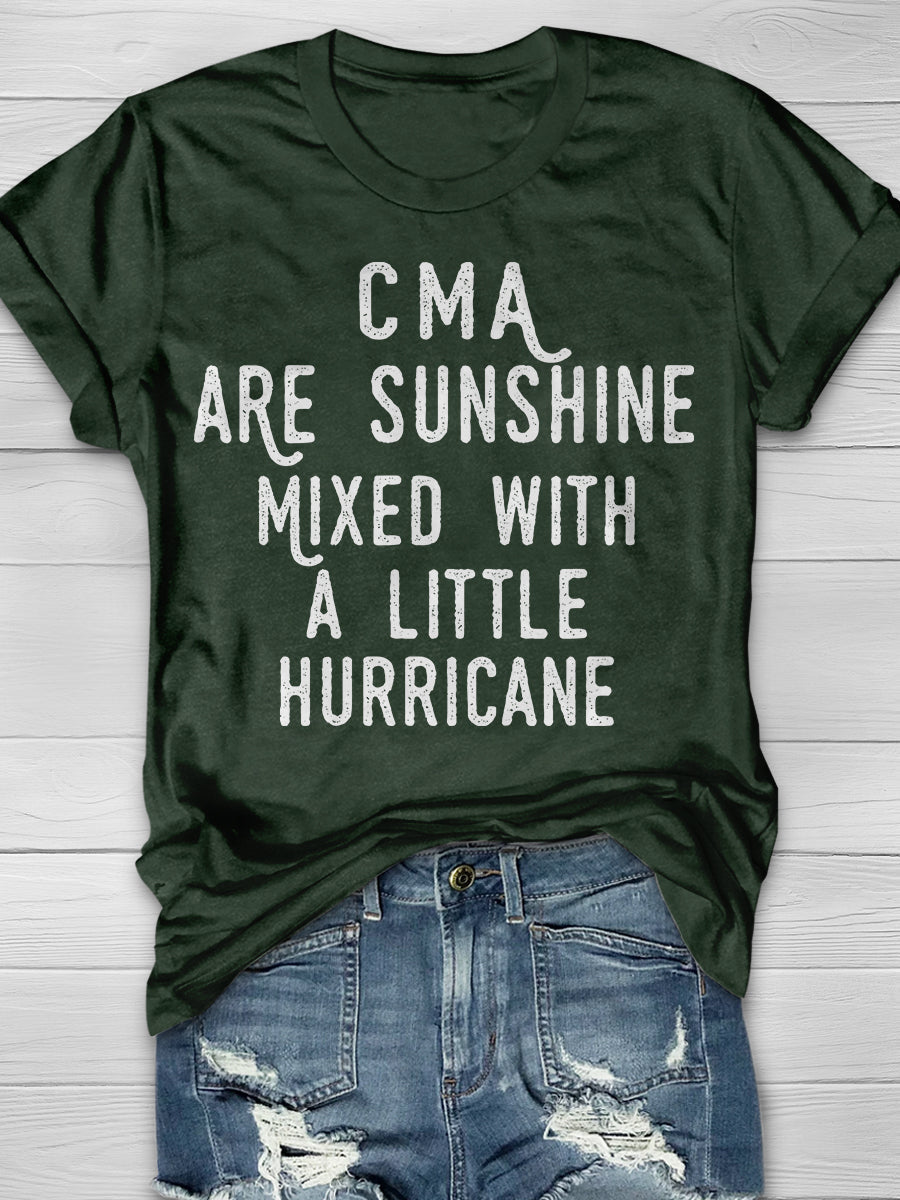 CMA Are Sunshine Mixed With A Little Print Short Sleeve T-shirt