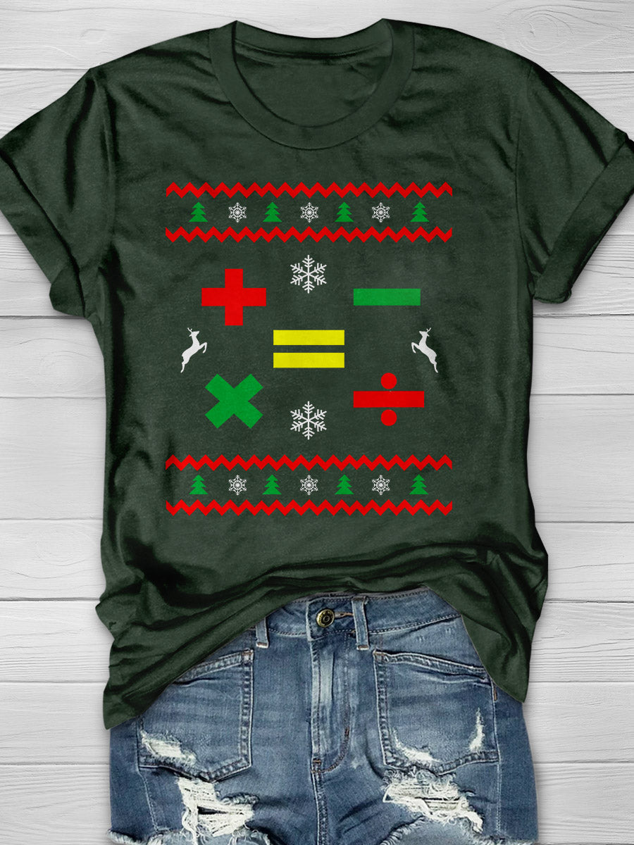 Mathematician Teach Print Graphic T-shirts