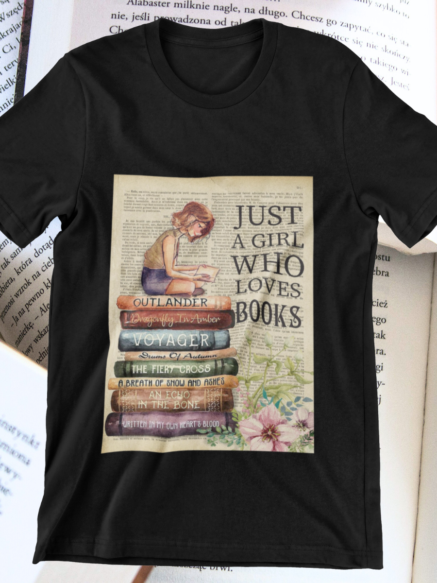 Jusr A Girl Who Loves Books Graphic T-shirts
