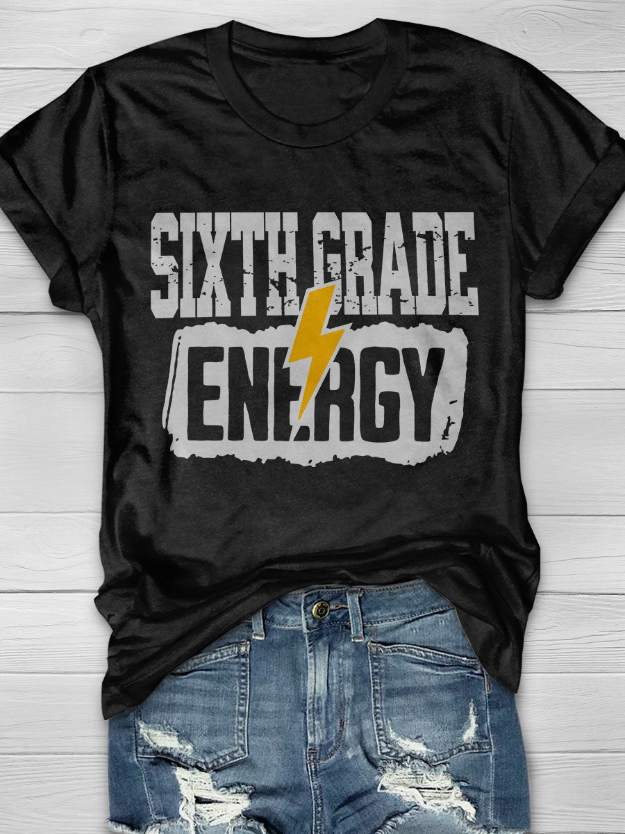 Sixth Grade Teacher Print Short Sleeve T-shirt