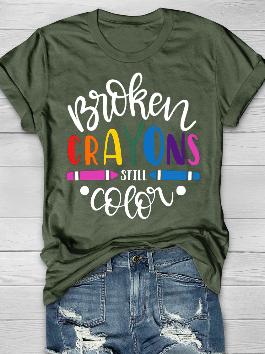 BROKEN CRAYONS STILL COLOR Graphic T-shirt