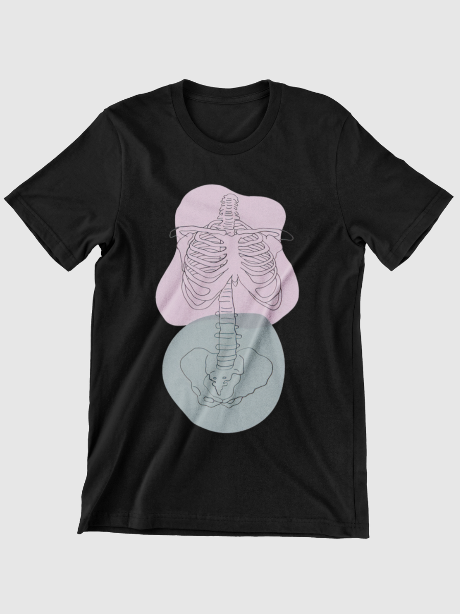Skeleton Ribs Graphic T-shirt