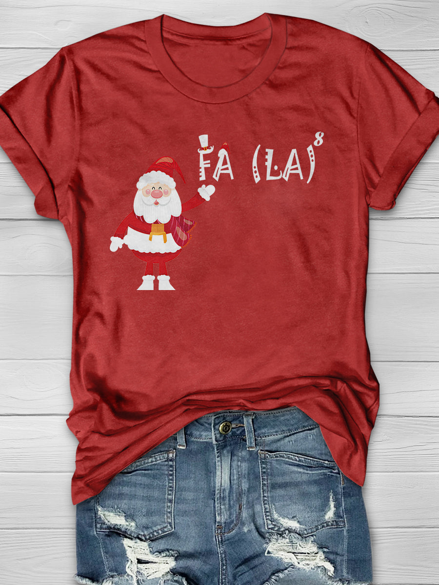 Math Nerd Christmas - Fa la la la Print Graphic T-shirts