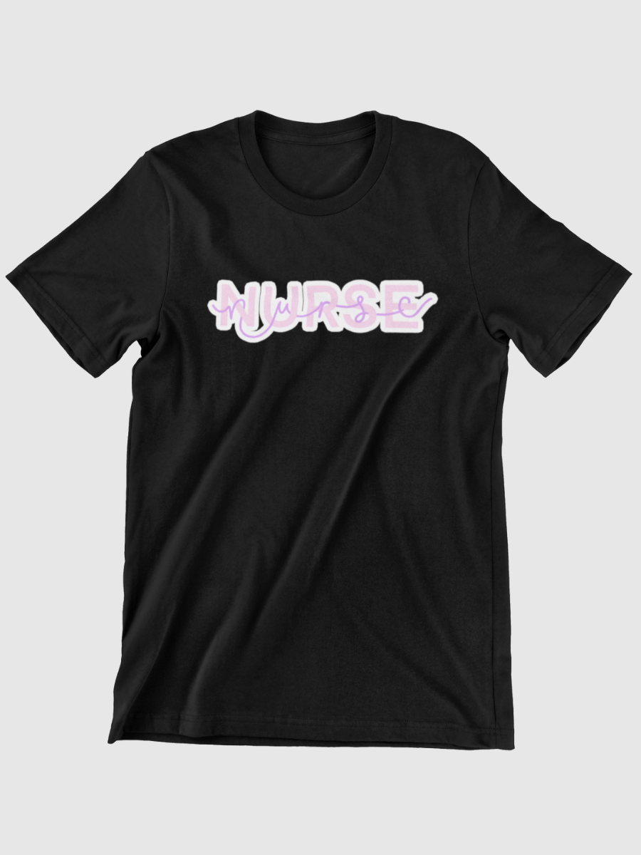 Pink Nurse Graphic T-shirt