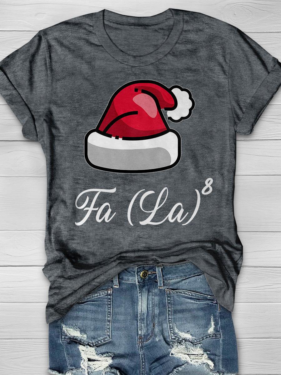 Fa La La La La... Math Teacher Christmas Print Graphic T-shirts