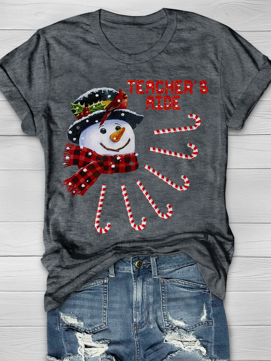 Teacher's Aide Print Graphic T-shirts
