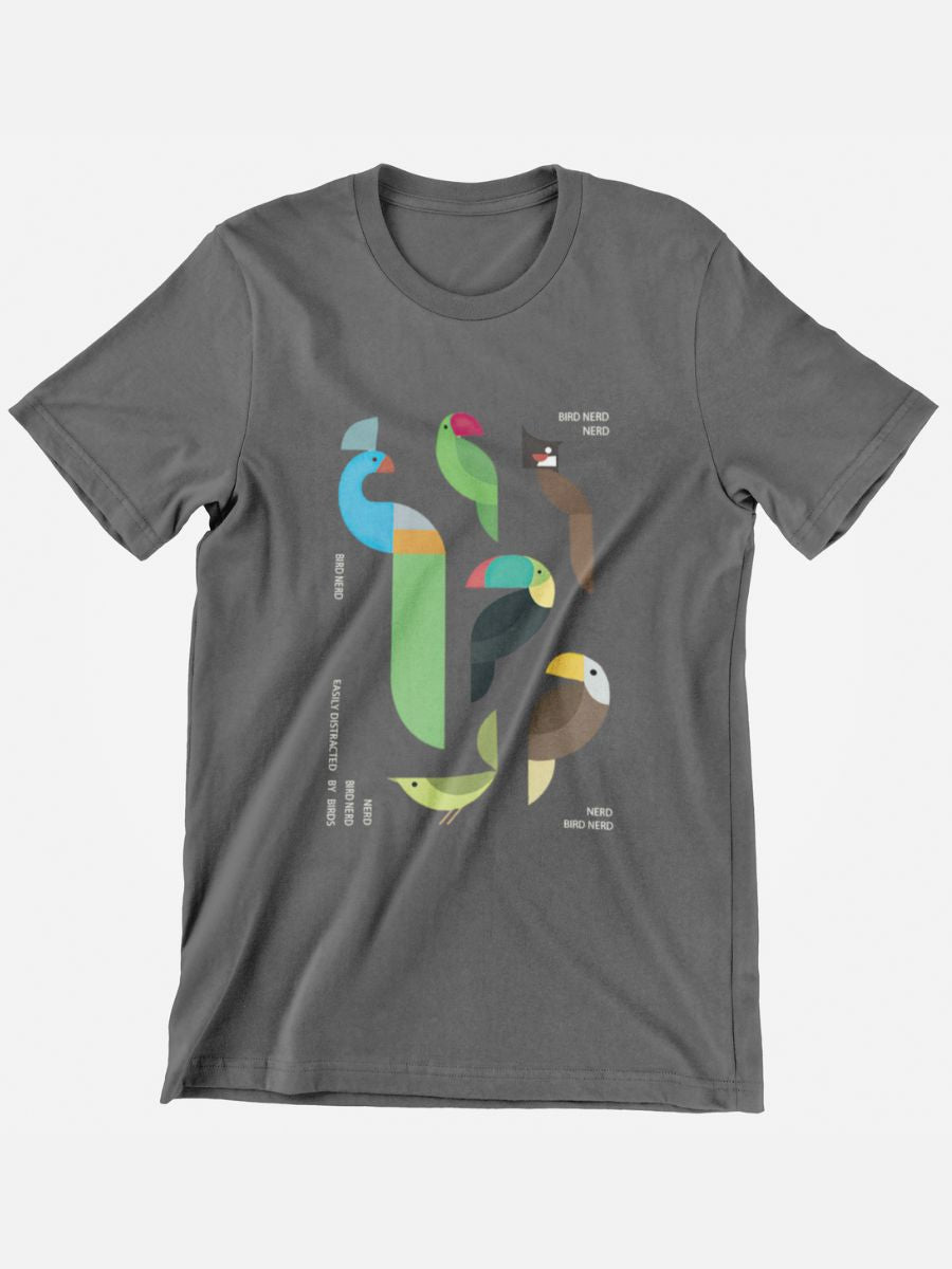 Bird Watching Abstract Birds Graphic T-shirt