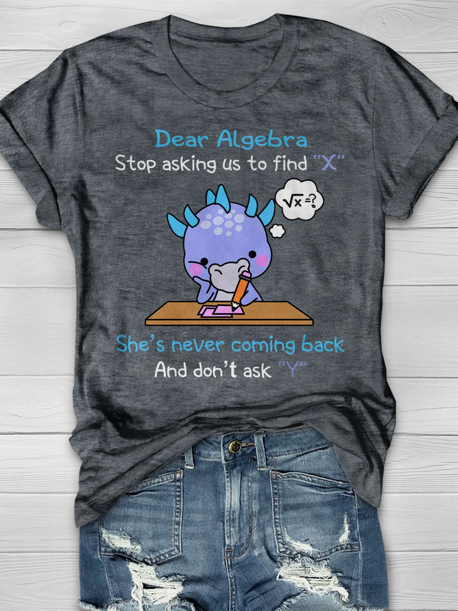 Funny Graphic Problem Teachers Print Short Sleeve T-shirt