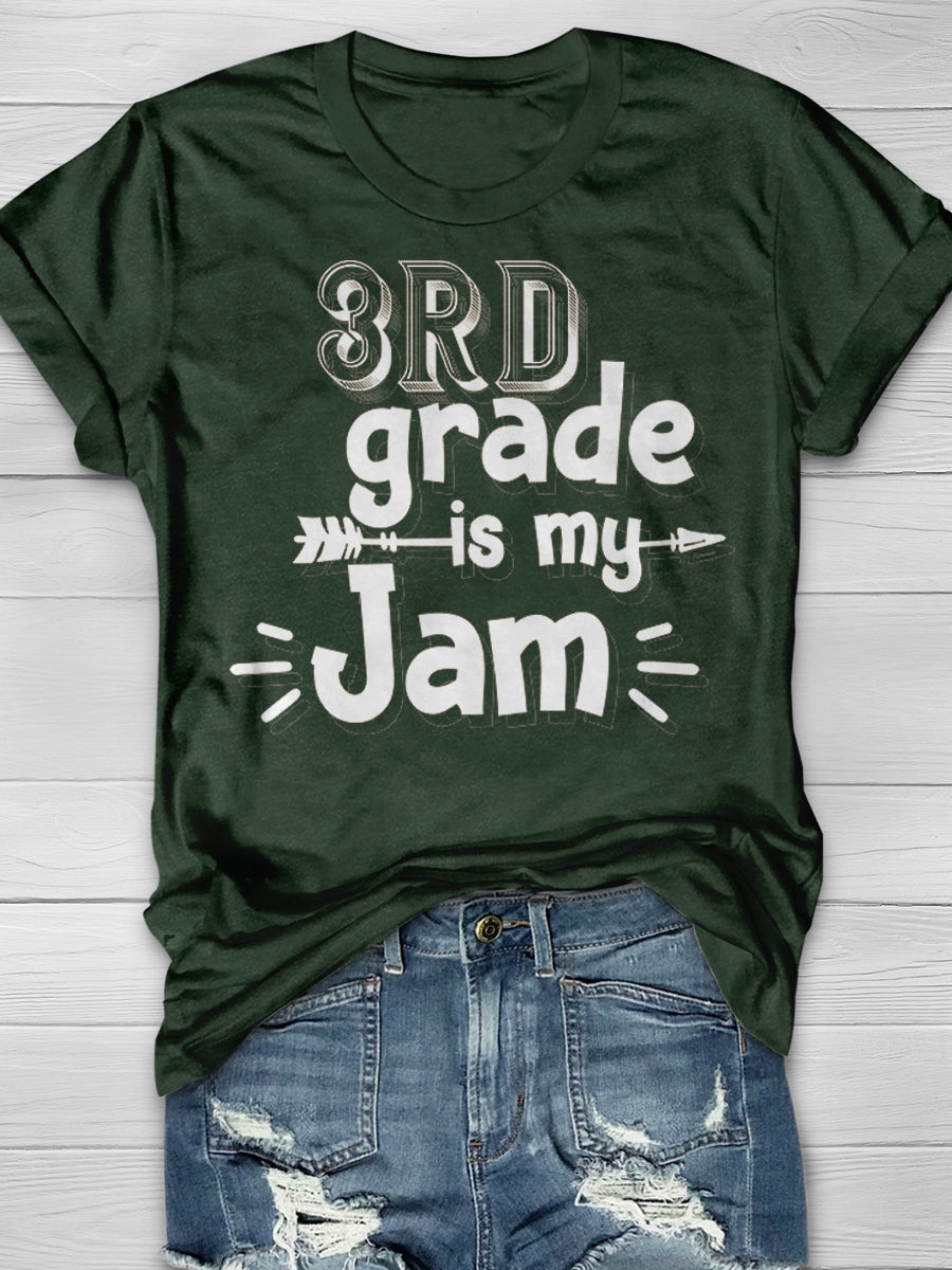 3RD Grade Is My Jam Print Graphic T-shirts