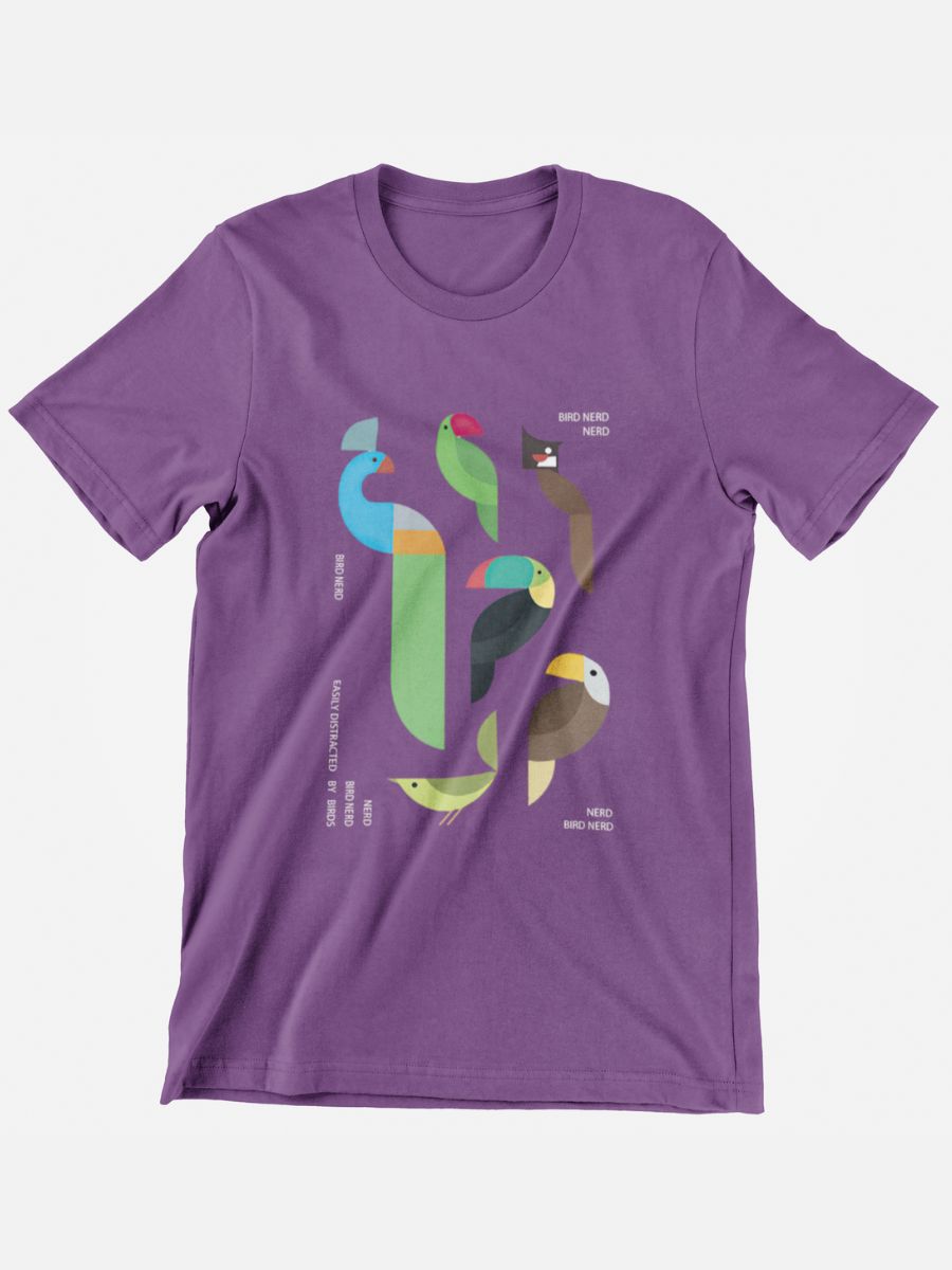 Bird Watching Abstract Birds Graphic T-shirt