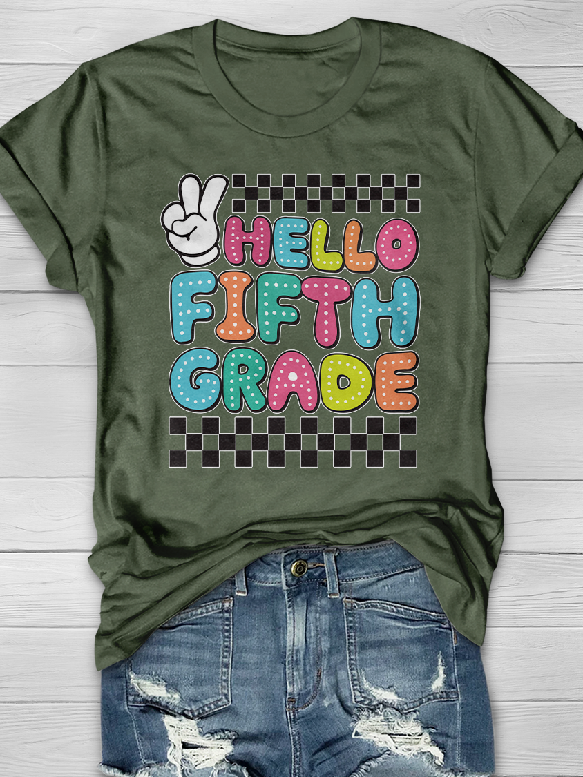 Hello Fifth Grade Graphic T-shirts