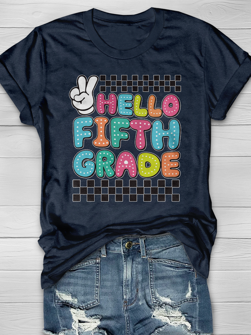 Hello Fifth Grade Graphic T-shirts