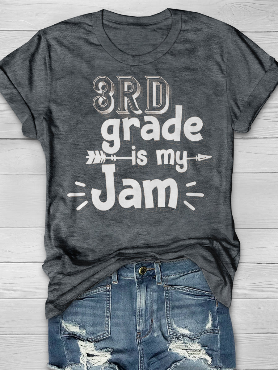 3RD Grade Is My Jam Print Graphic T-shirts