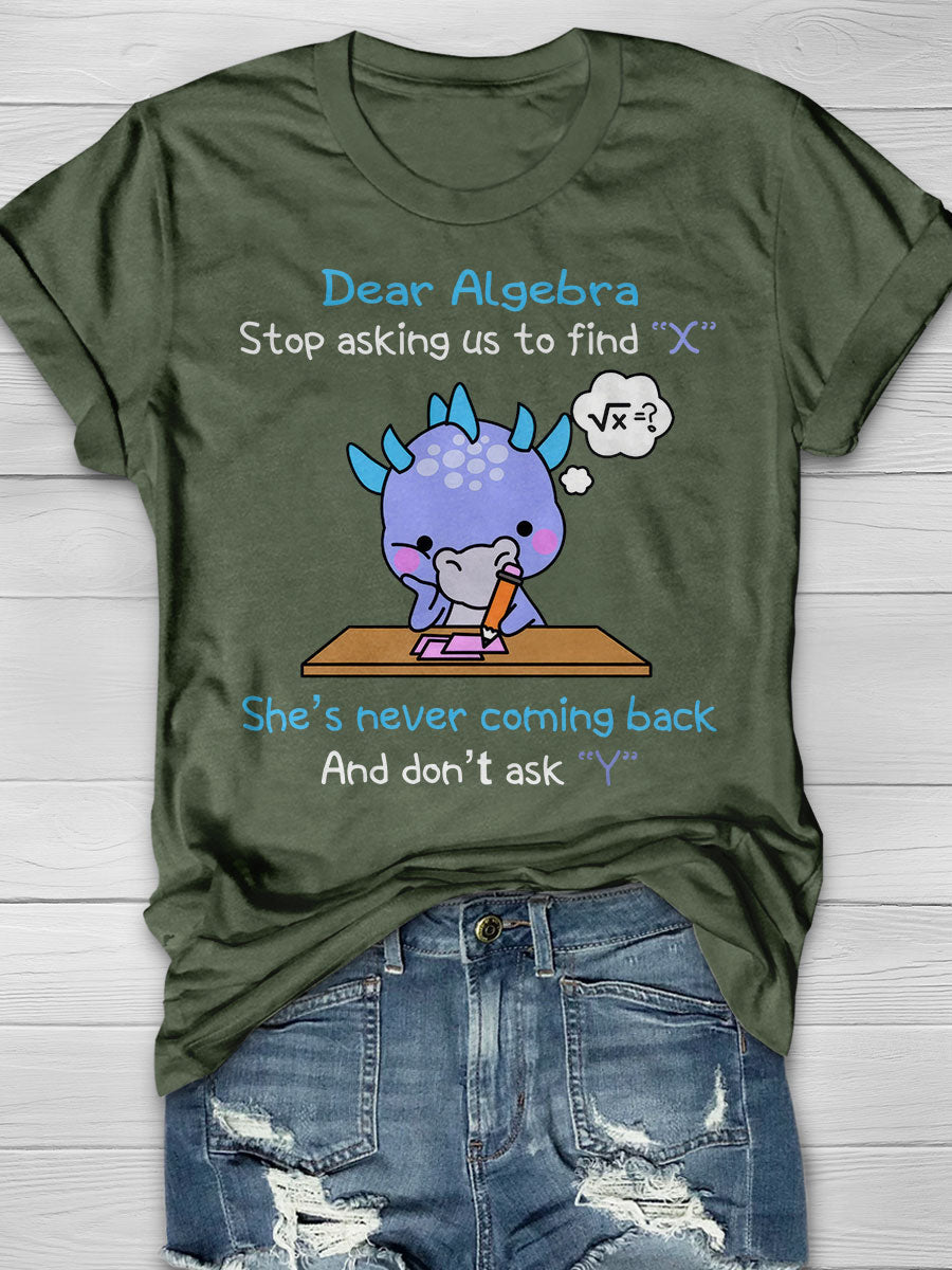 Funny Graphic Problem Teachers Print Short Sleeve T-shirt