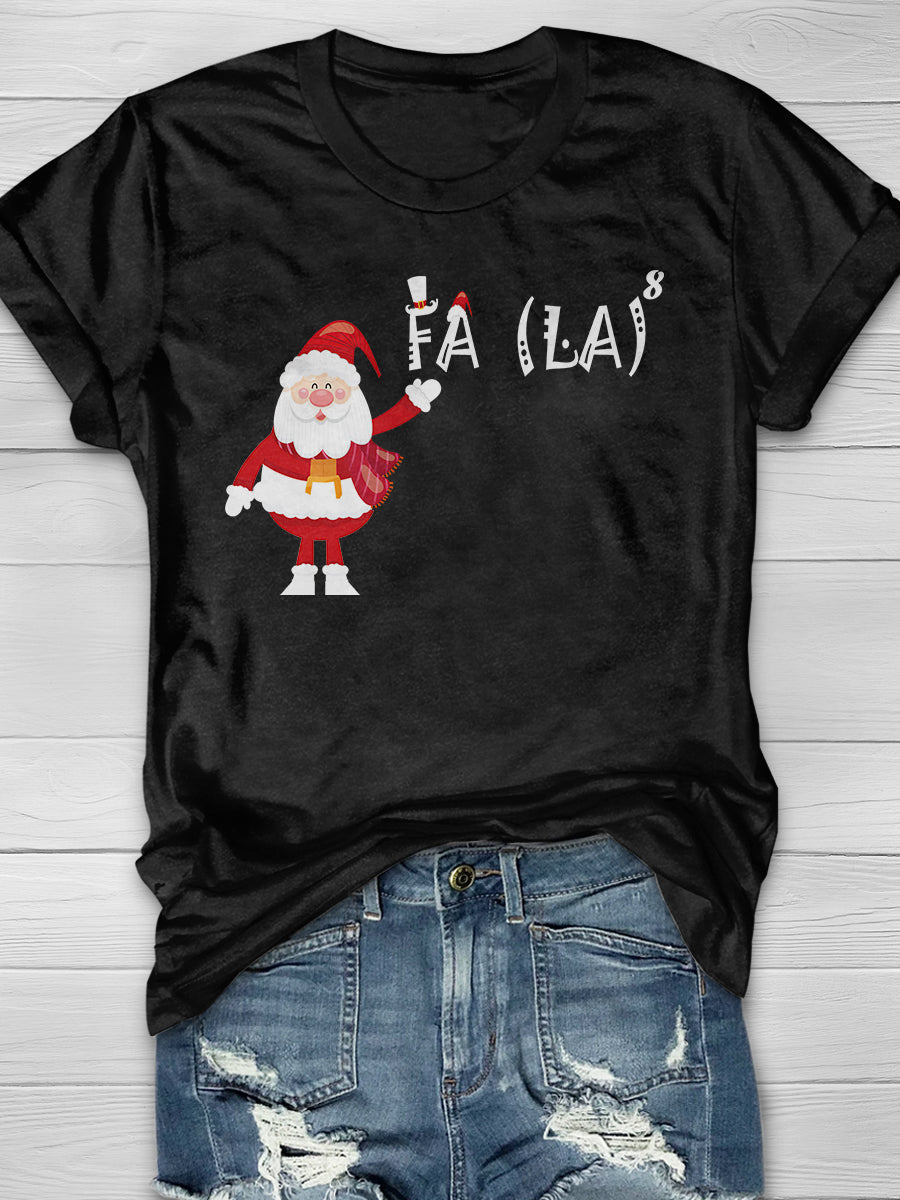 Math Nerd Christmas - Fa la la la Print Graphic T-shirts