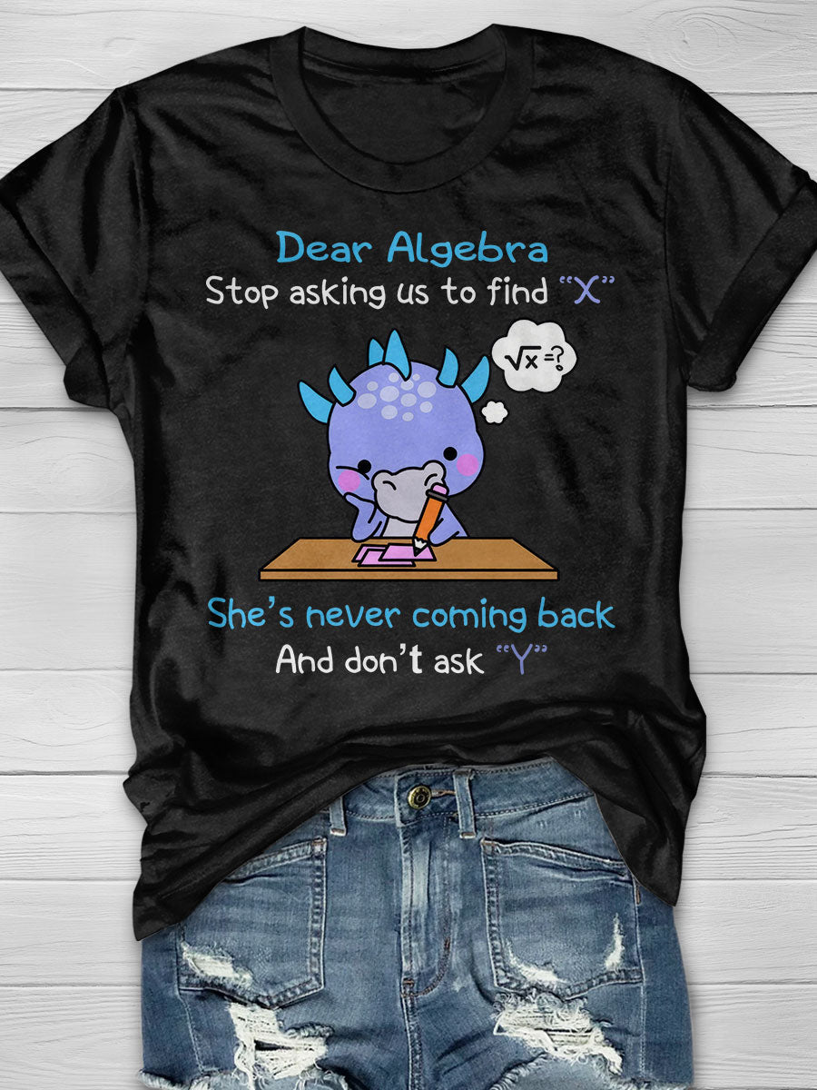 Funny Graphic Problem Teachers Print Short Sleeve T-shirt