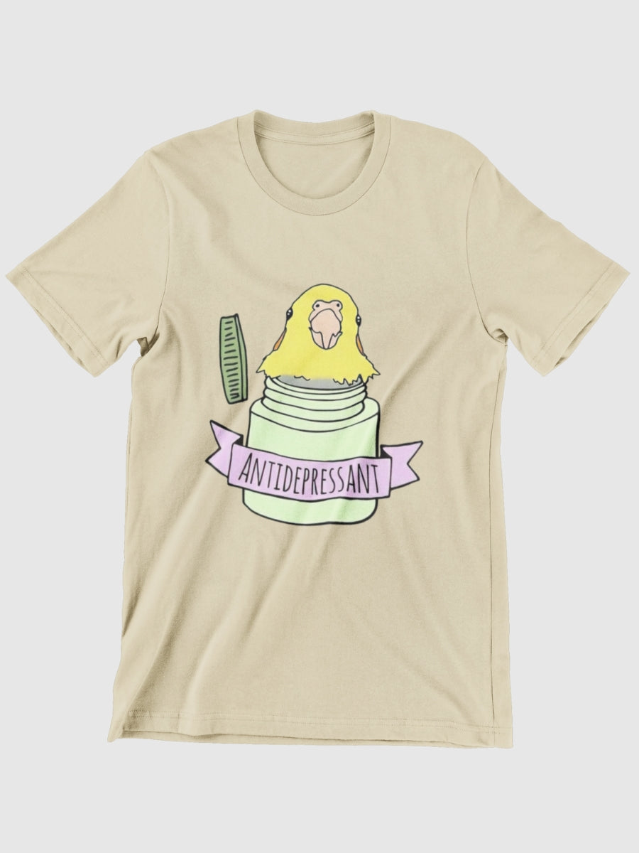 Antidepressant Bird Graphic T-shirt