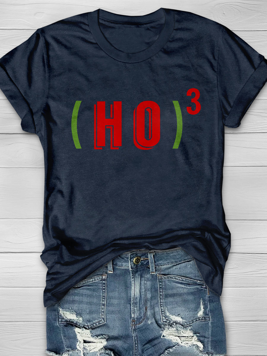 Santa Christmas (Ho)3 Print Graphic T-shirts