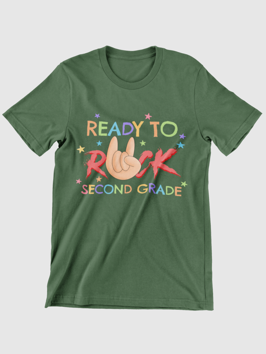 Second Grade Ready To Rock Graphic T-shirt