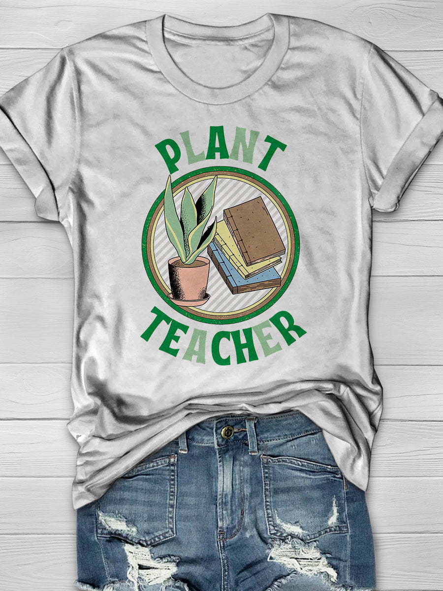 Plant Teacher Print Graphic T-shirts