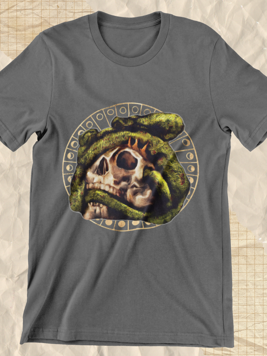 Dark Academia Old Skull Graphic T-shirt