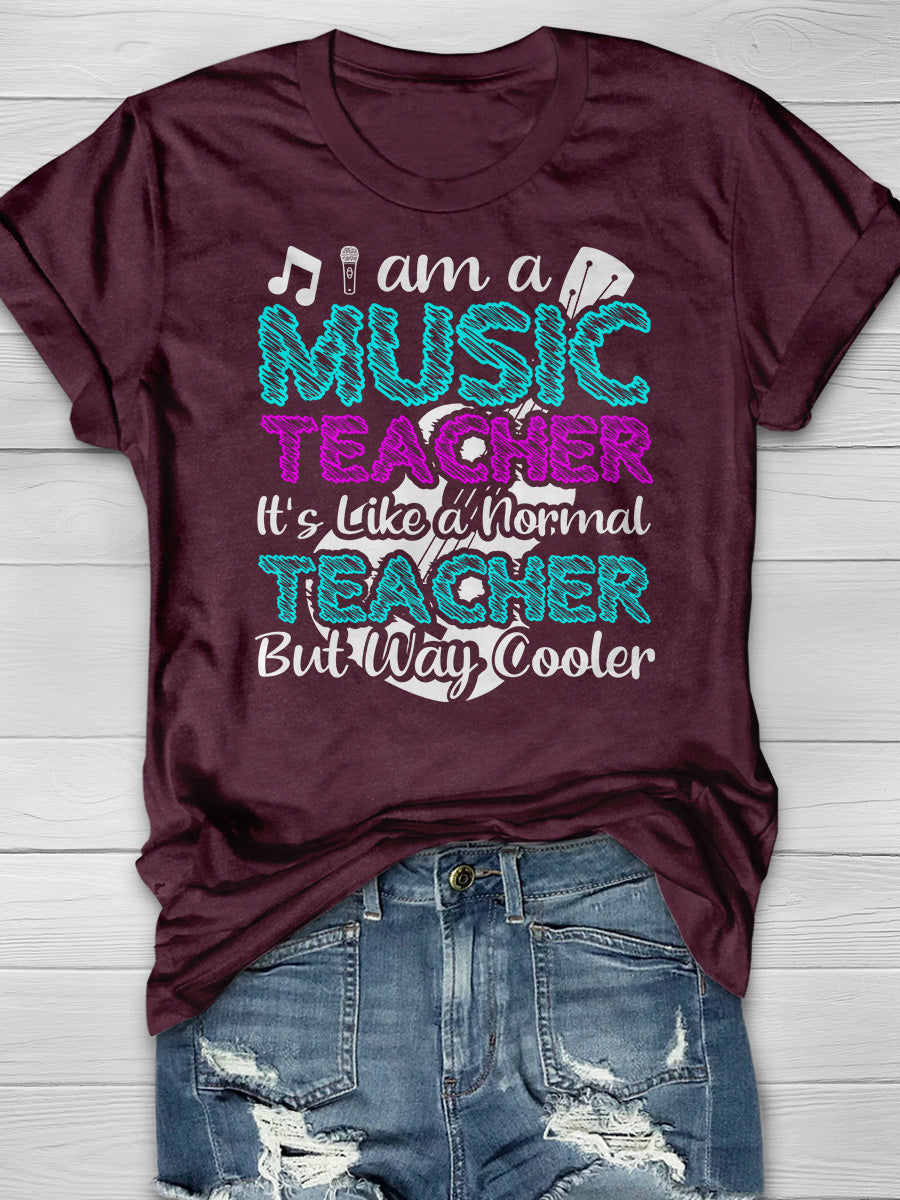 I am a Music Teacher Print Graphic T-shirts