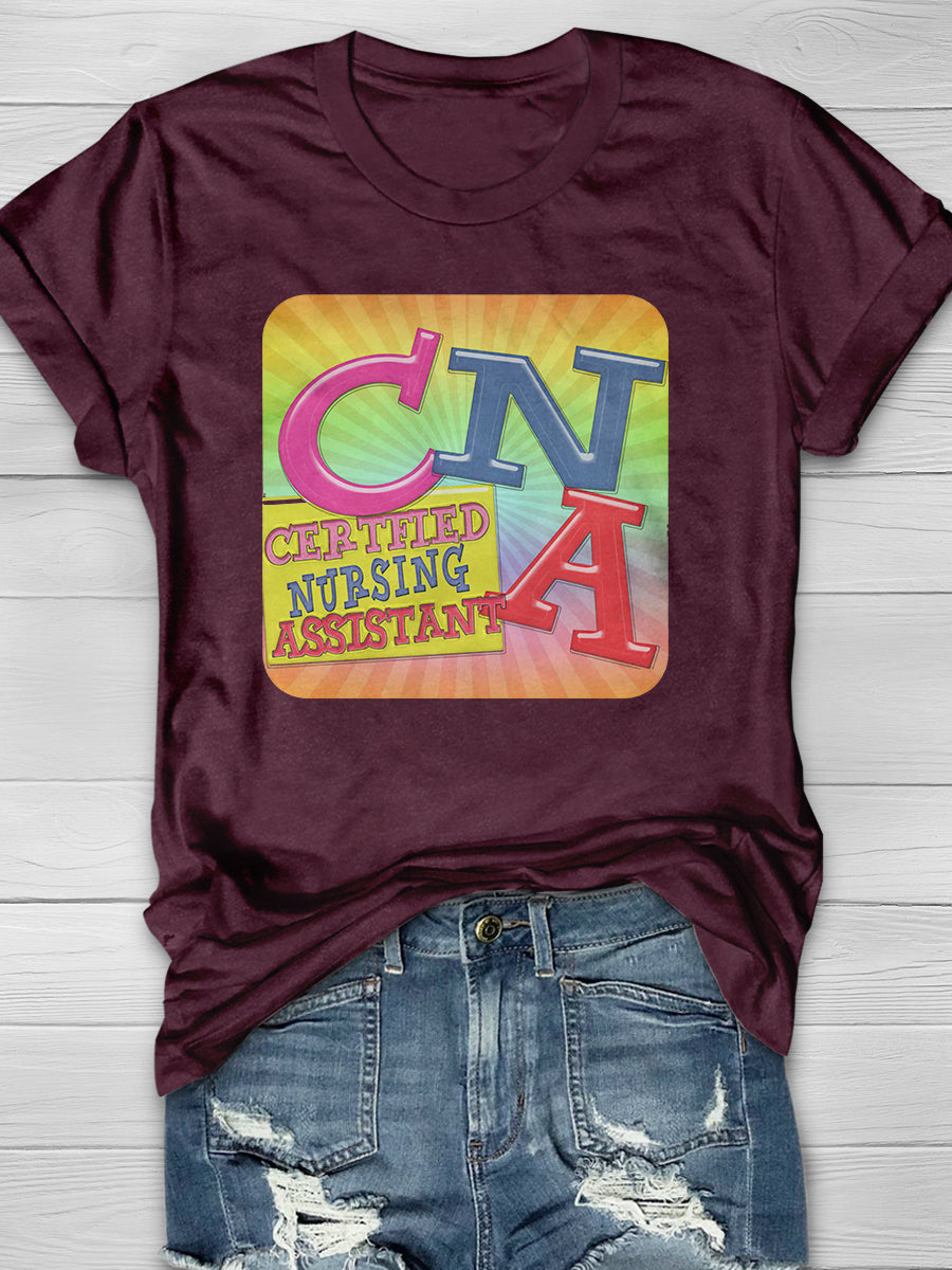 Certified Nursing Assistant Print Short Sleeve T-shirt