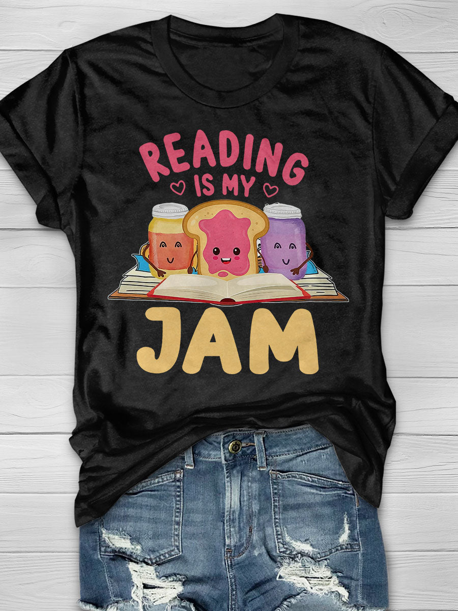 Reading Is My Jam Print Graphic T-shirts