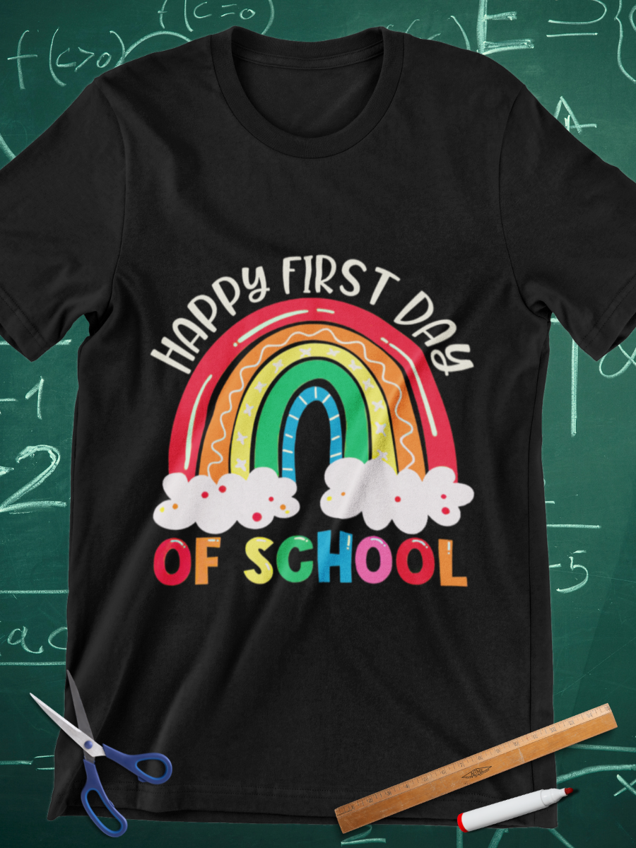Happy First Day Of School Teacher Graphic T-shirt