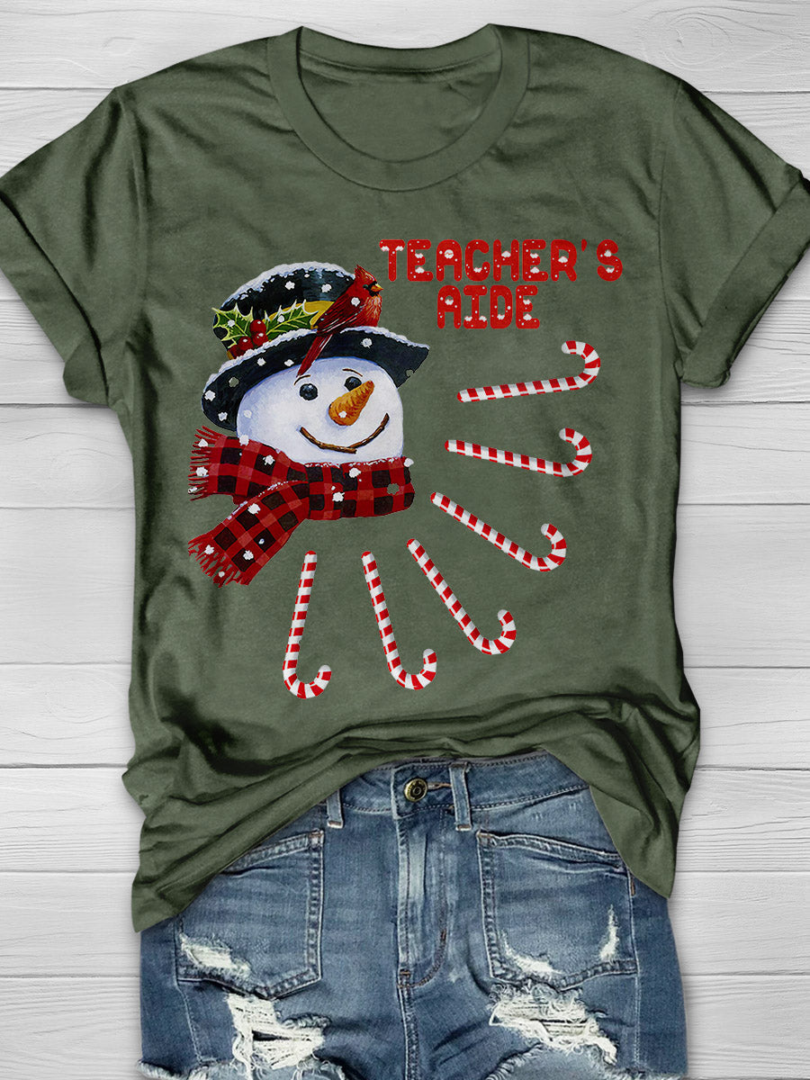 Teacher's Aide Print Graphic T-shirts