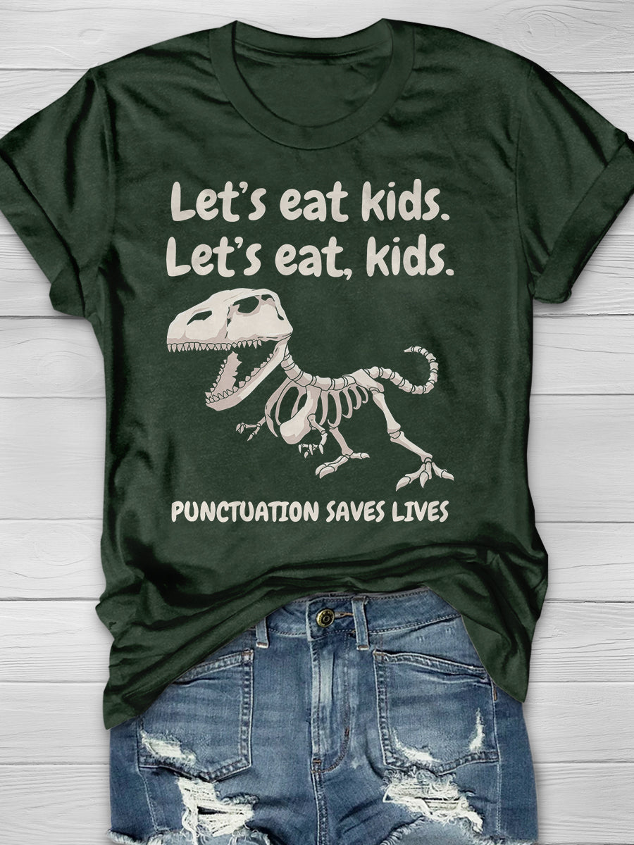let's Eat Kids let's Eat,Kids Print Graphic T-shirts