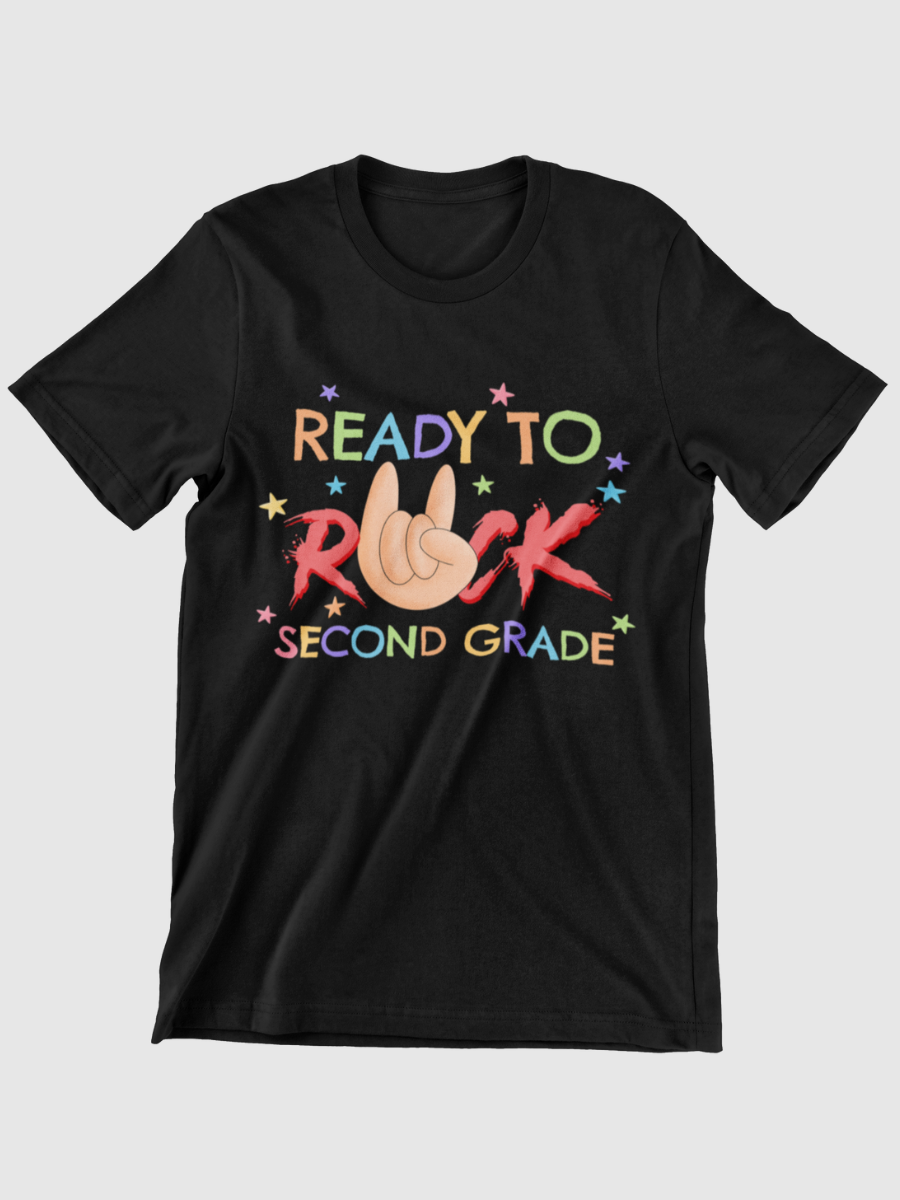 Second Grade Ready To Rock Graphic T-shirt