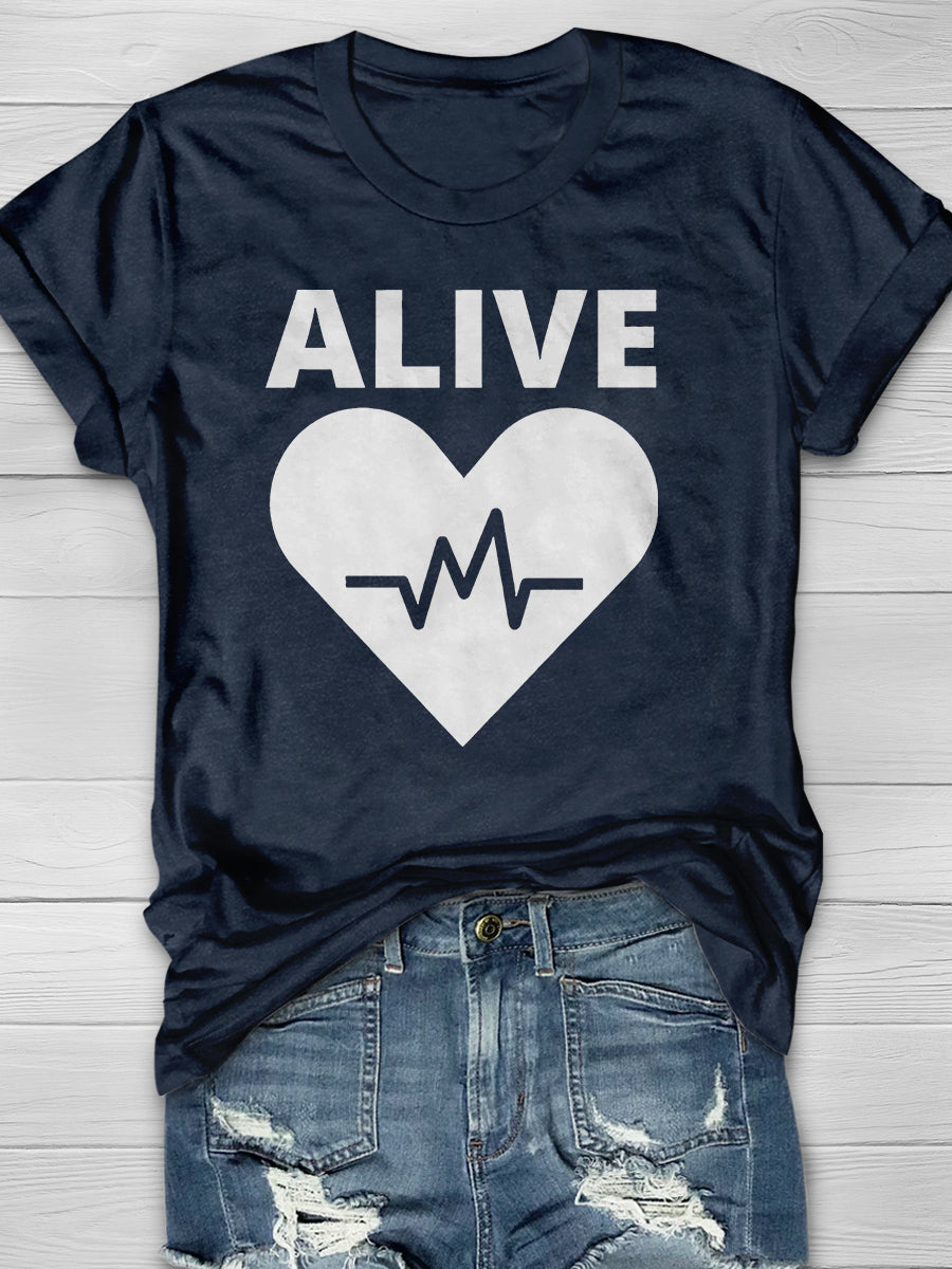 Alive Print Short Sleeve T-shirt