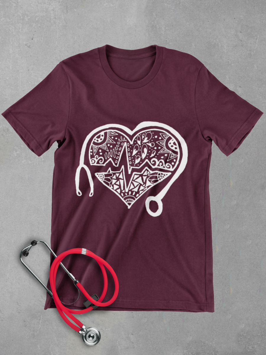 Nurse Heartbeat Graphic T-shirt