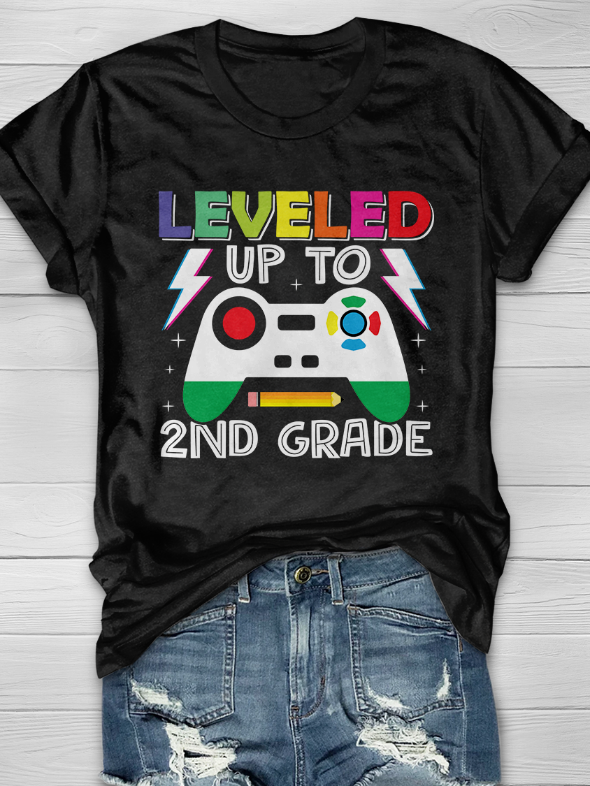 LEVELED UP TO 2ND GRADE Graphic T-shirts